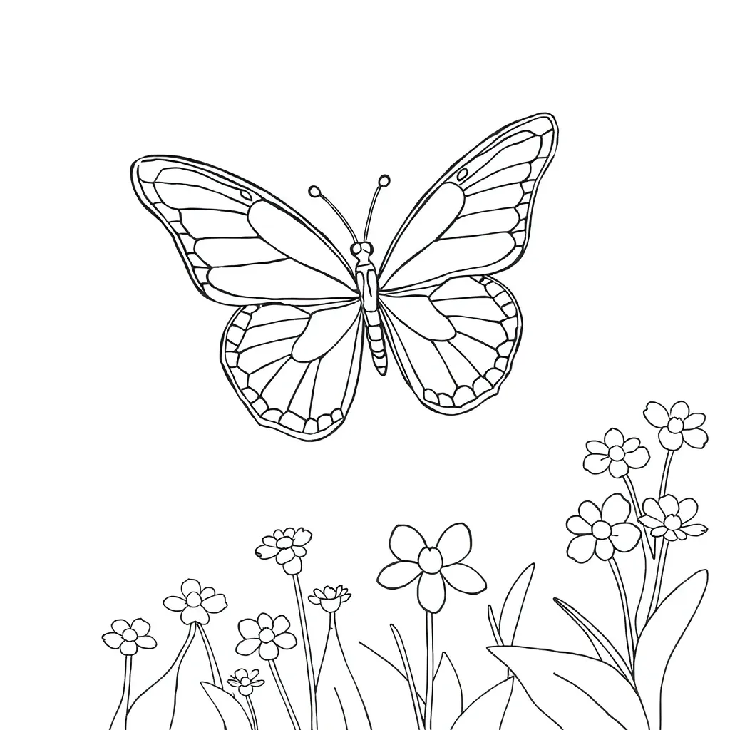 Butterfly coloring page