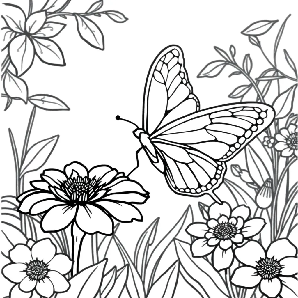 Butterfly coloring page