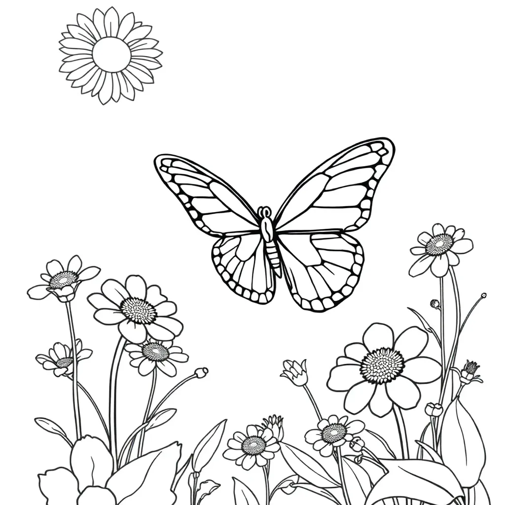 Butterfly coloring page