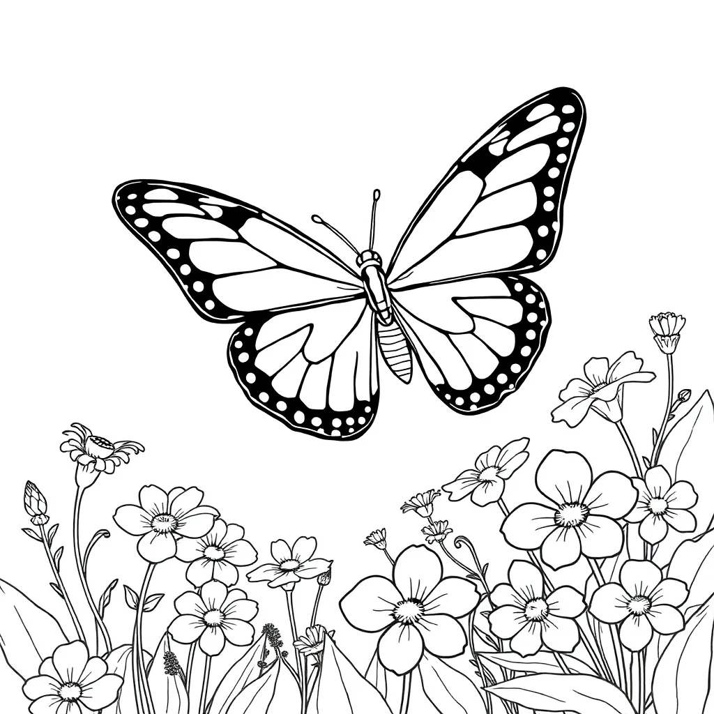 Butterfly coloring page