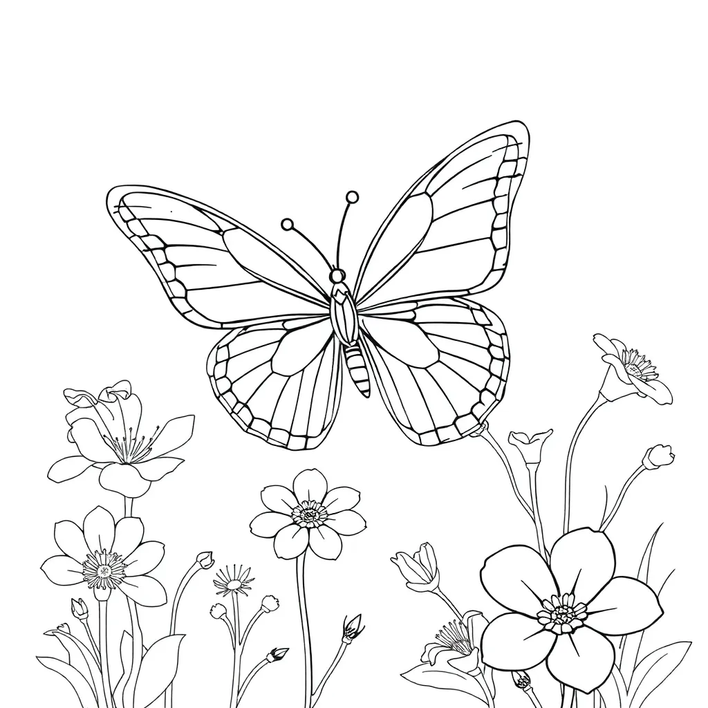 Butterfly coloring page