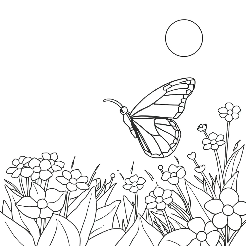 Butterfly coloring page