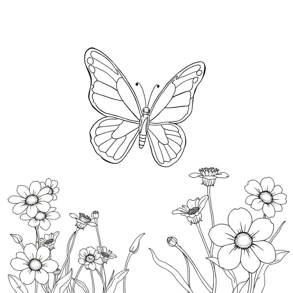 Butterfly coloring page