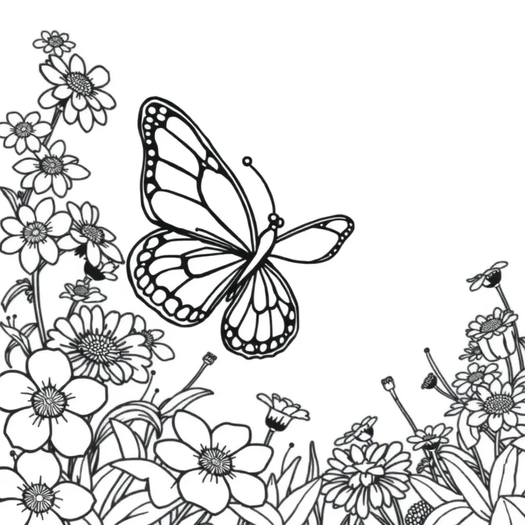 Butterfly coloring page