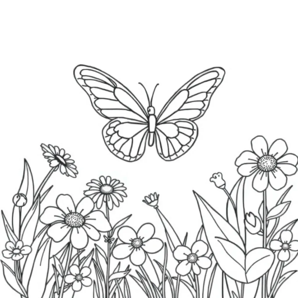 Butterfly coloring page