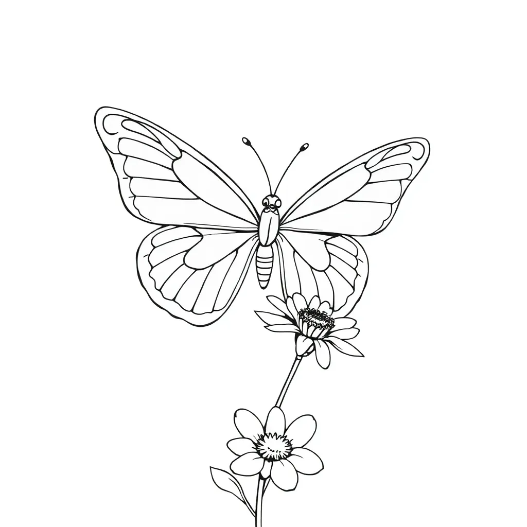 Butterfly coloring page