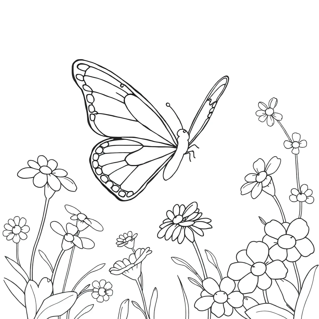 Butterfly coloring page