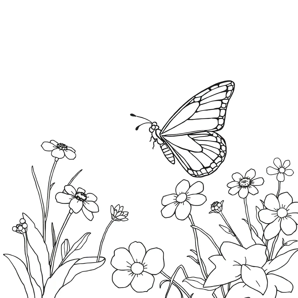 Butterfly coloring page