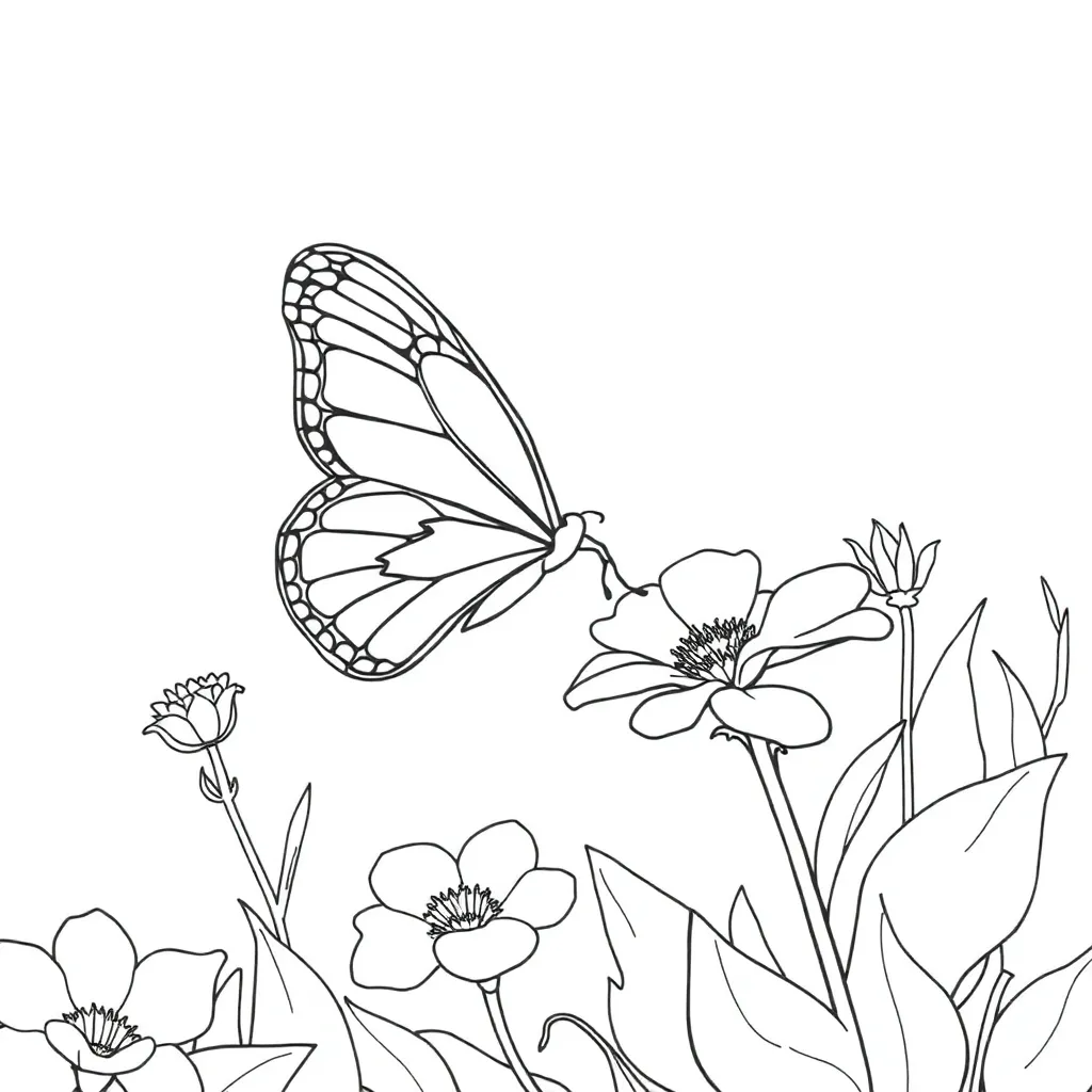 Butterfly coloring page