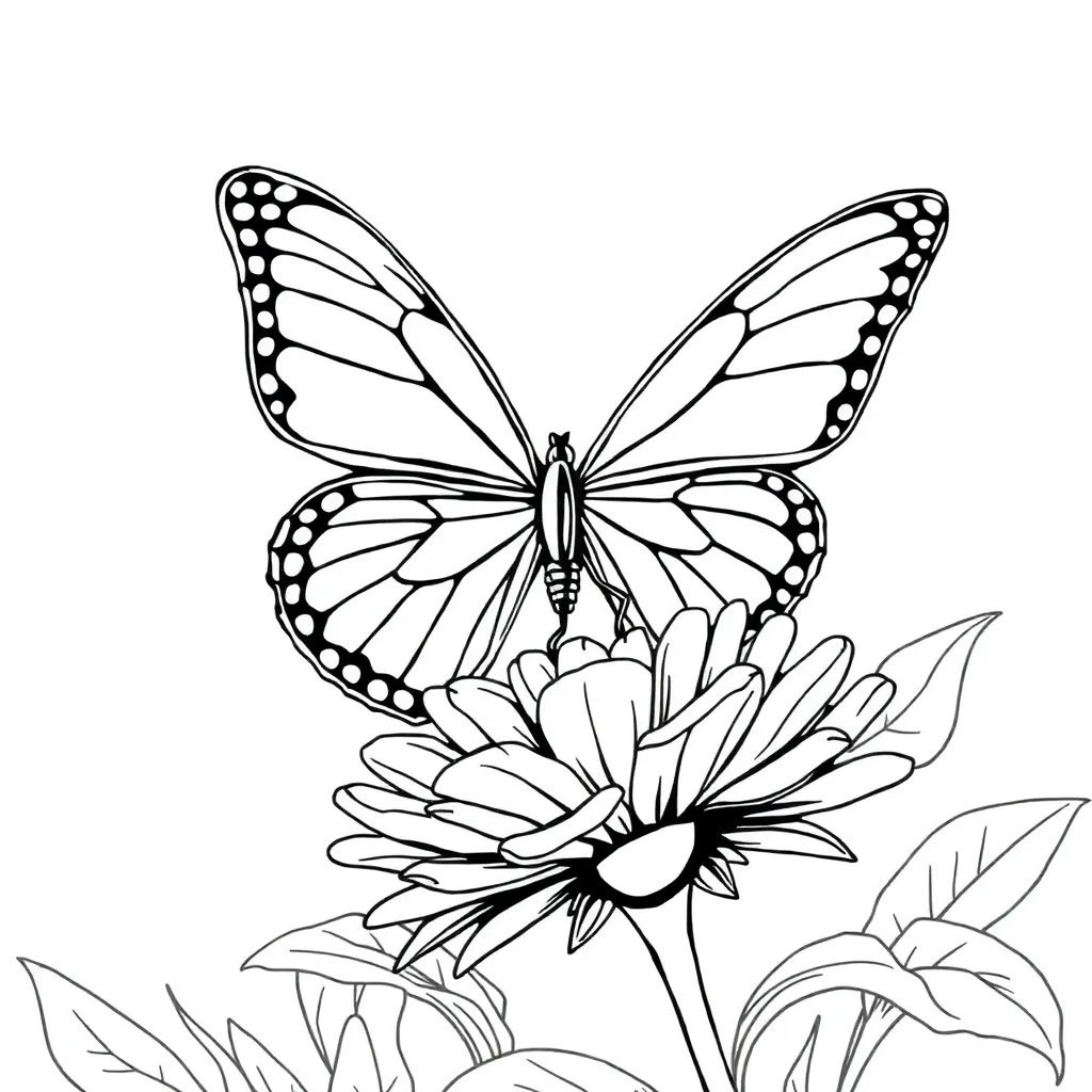 Butterfly coloring page