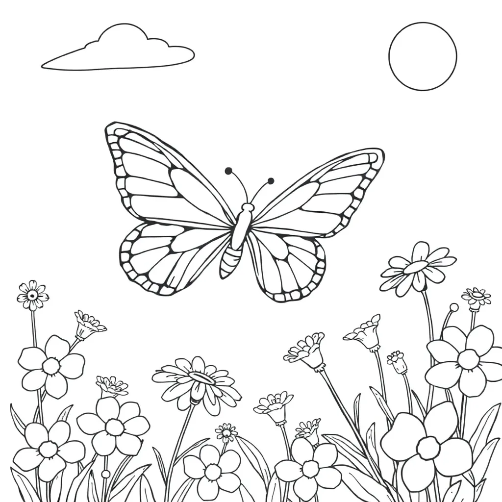 Butterfly coloring page