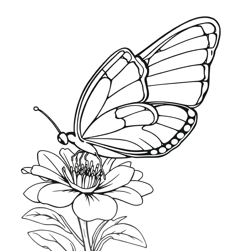 Butterfly coloring page