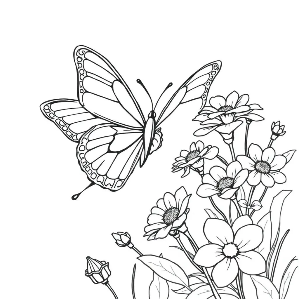 Butterfly coloring page
