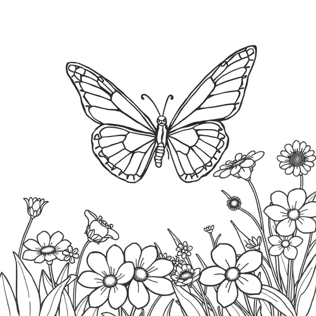Butterfly coloring page