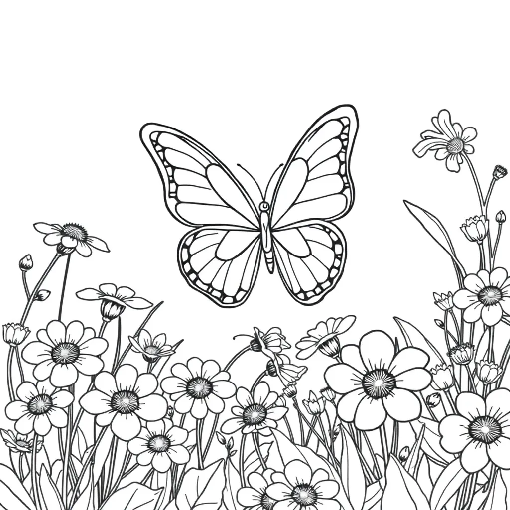 Butterfly coloring page