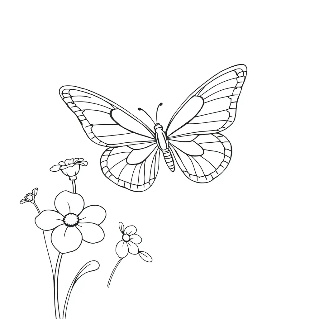 Butterfly coloring page