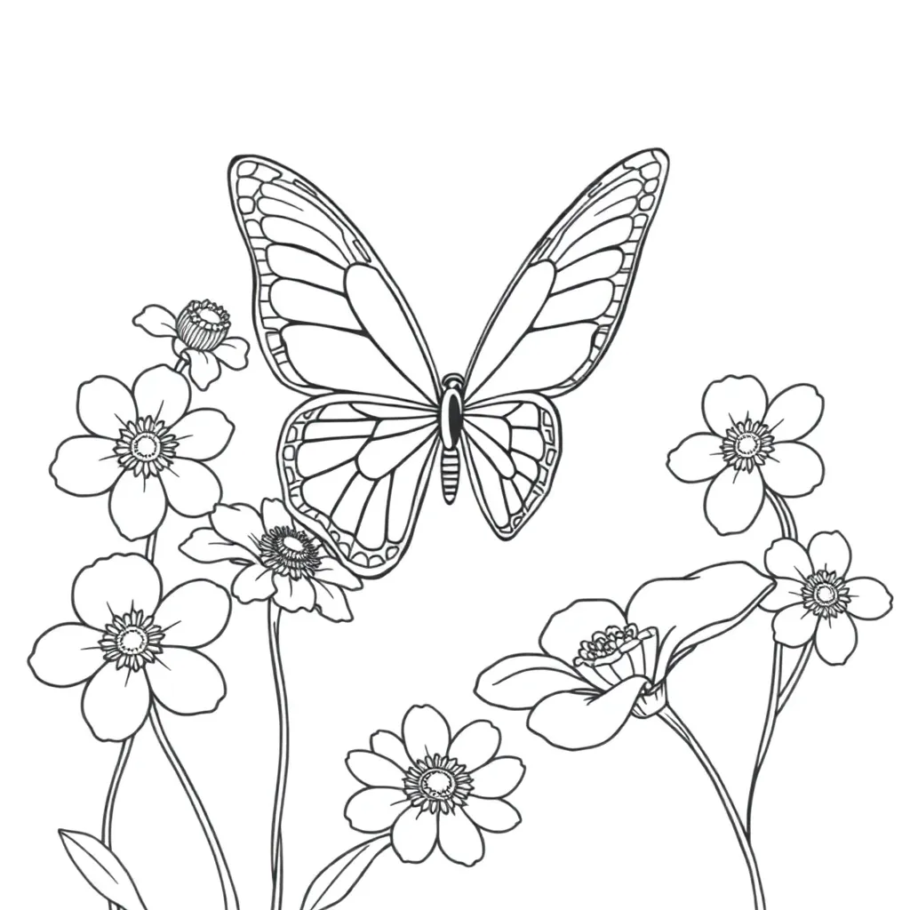 Butterfly coloring page