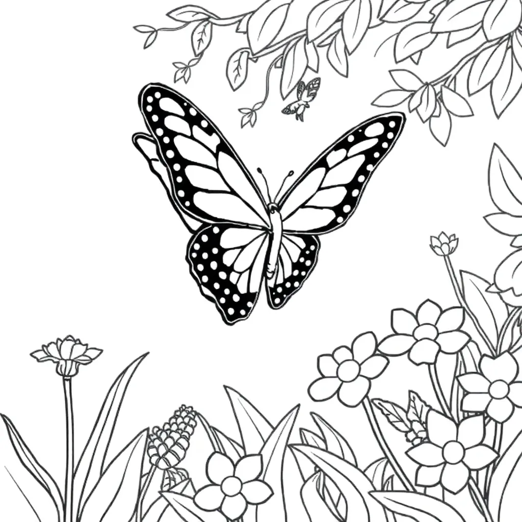 Butterfly coloring page