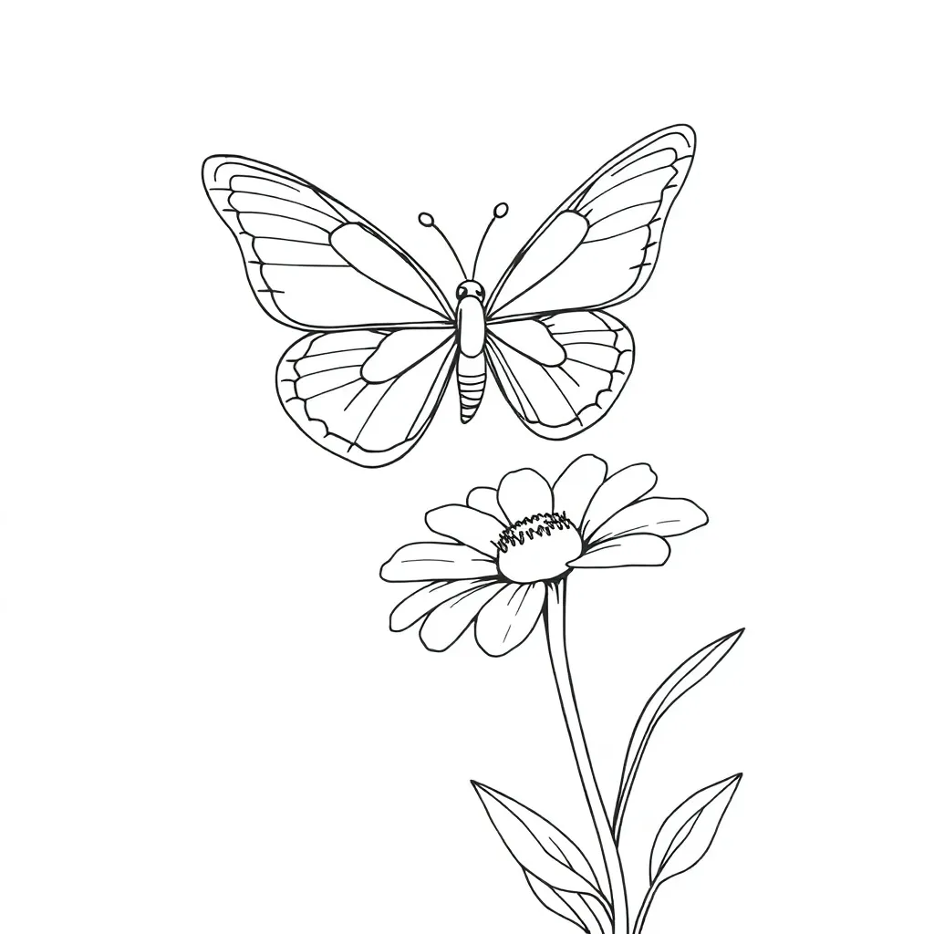 Butterfly coloring page
