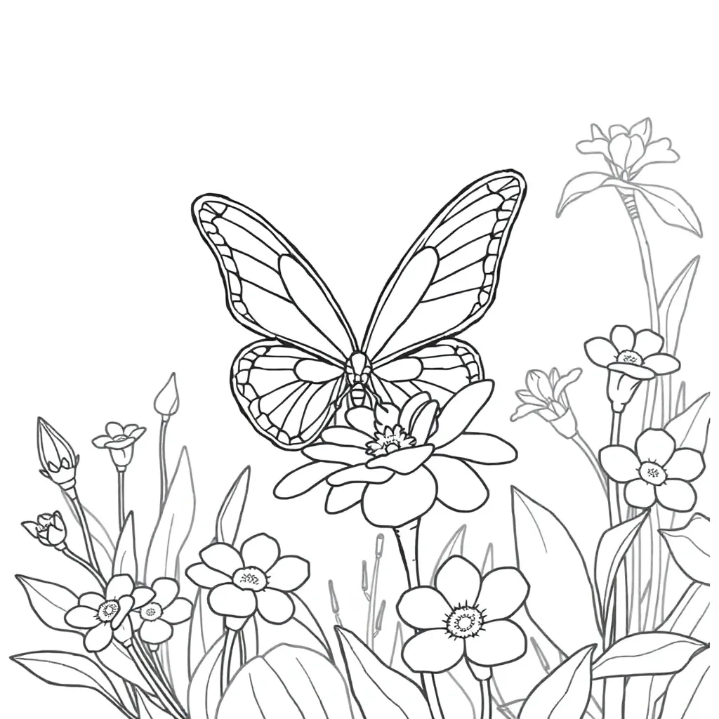 Butterfly coloring page