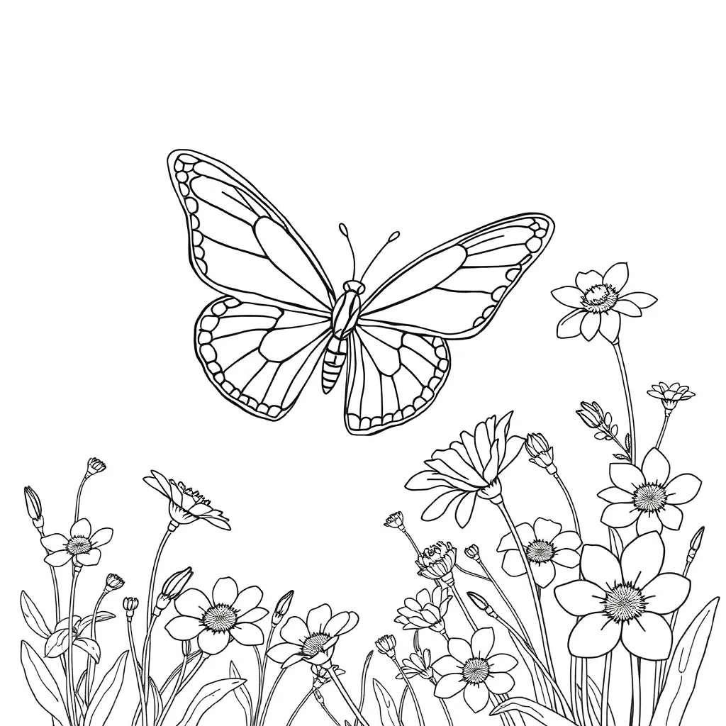 Butterfly coloring page