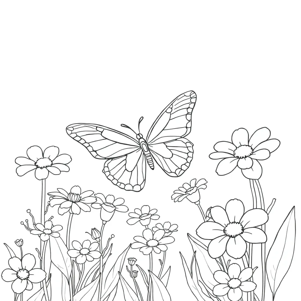Butterfly coloring page