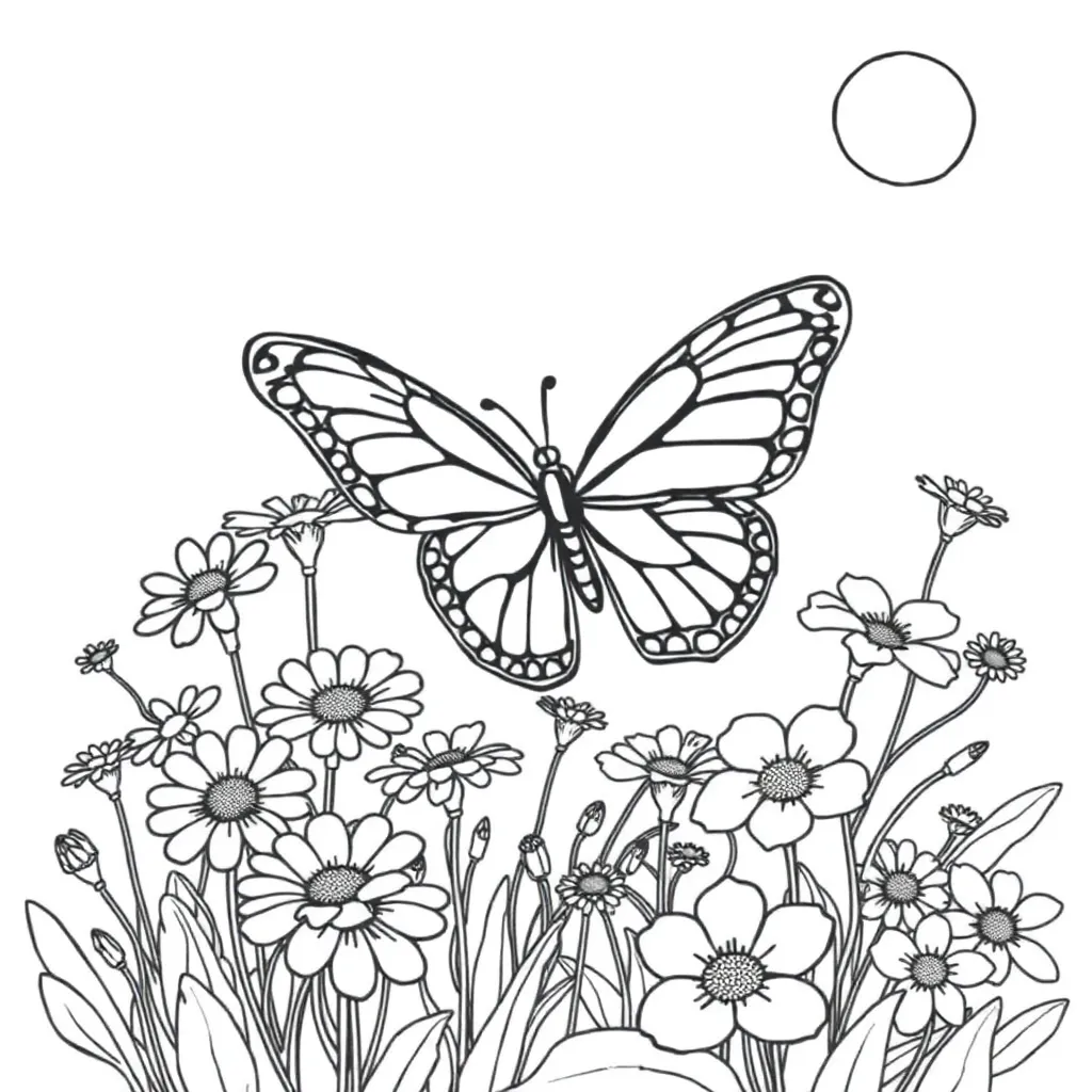 Butterfly coloring page