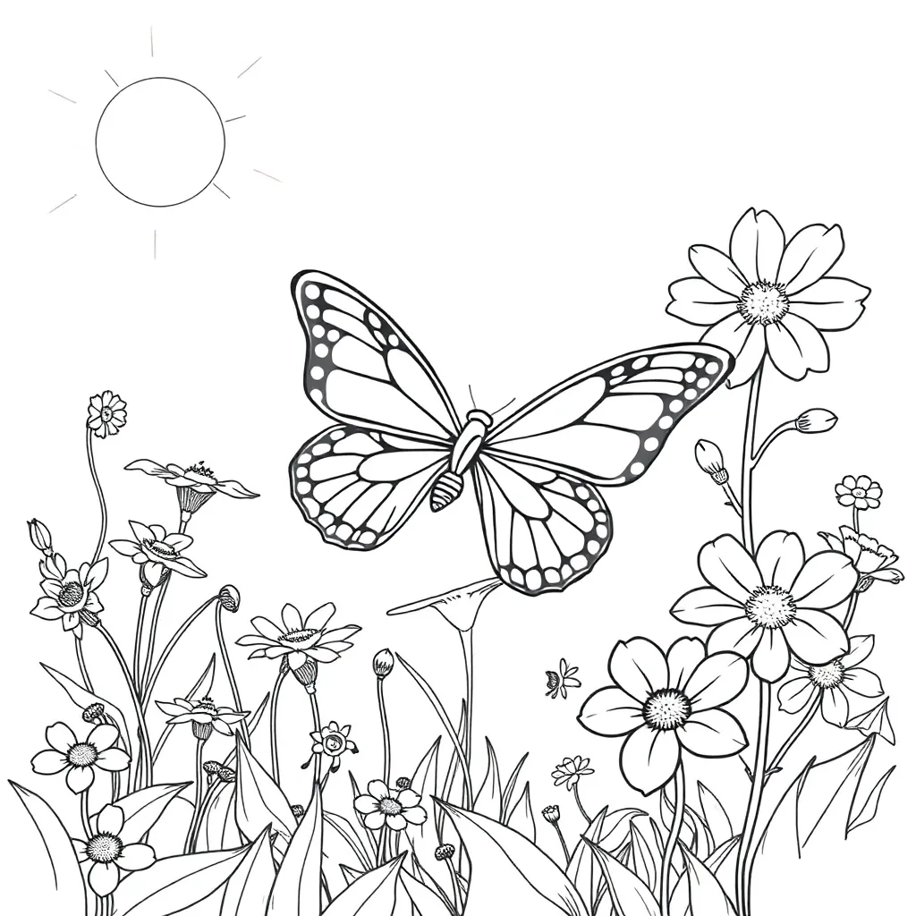 Butterfly coloring page