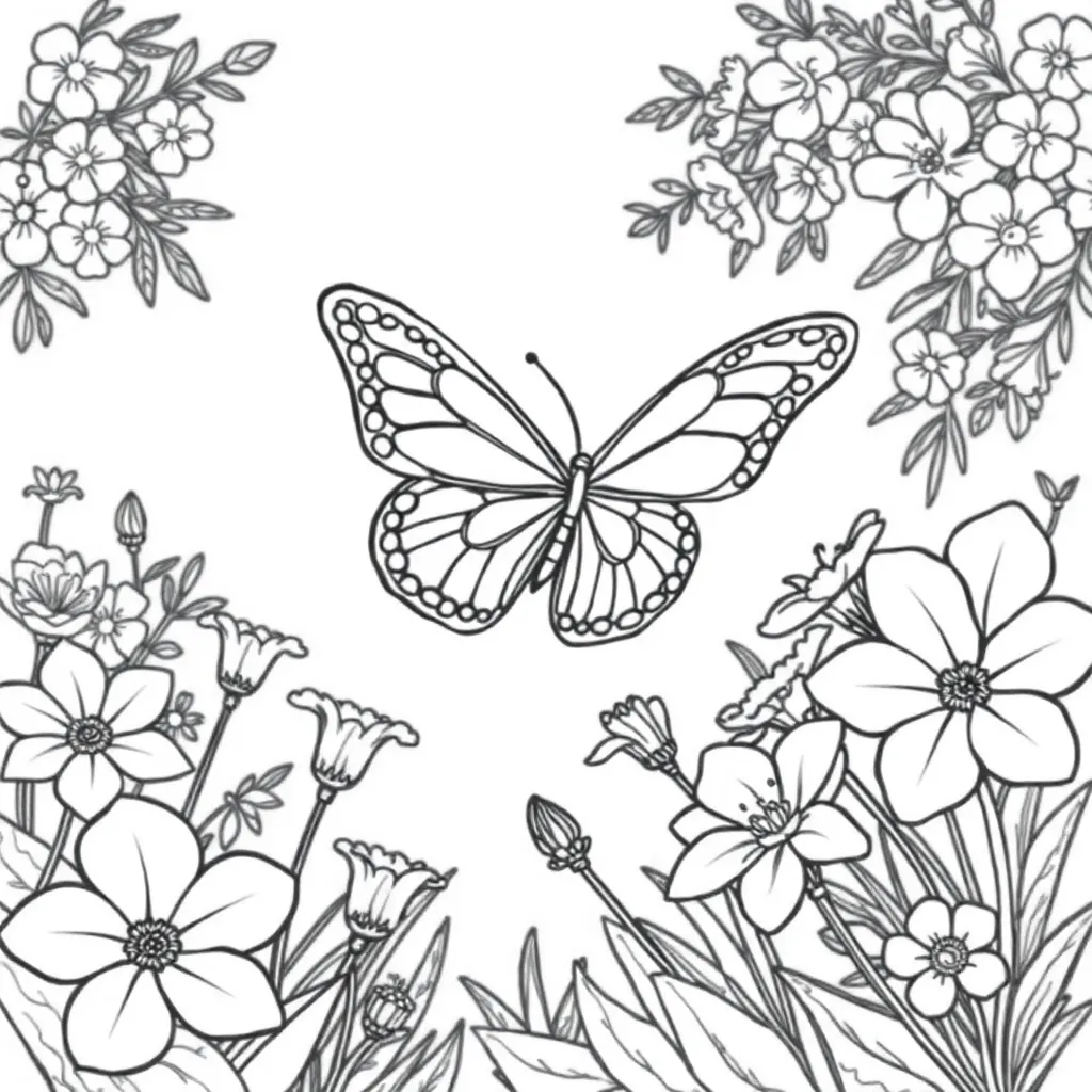 Butterfly coloring page
