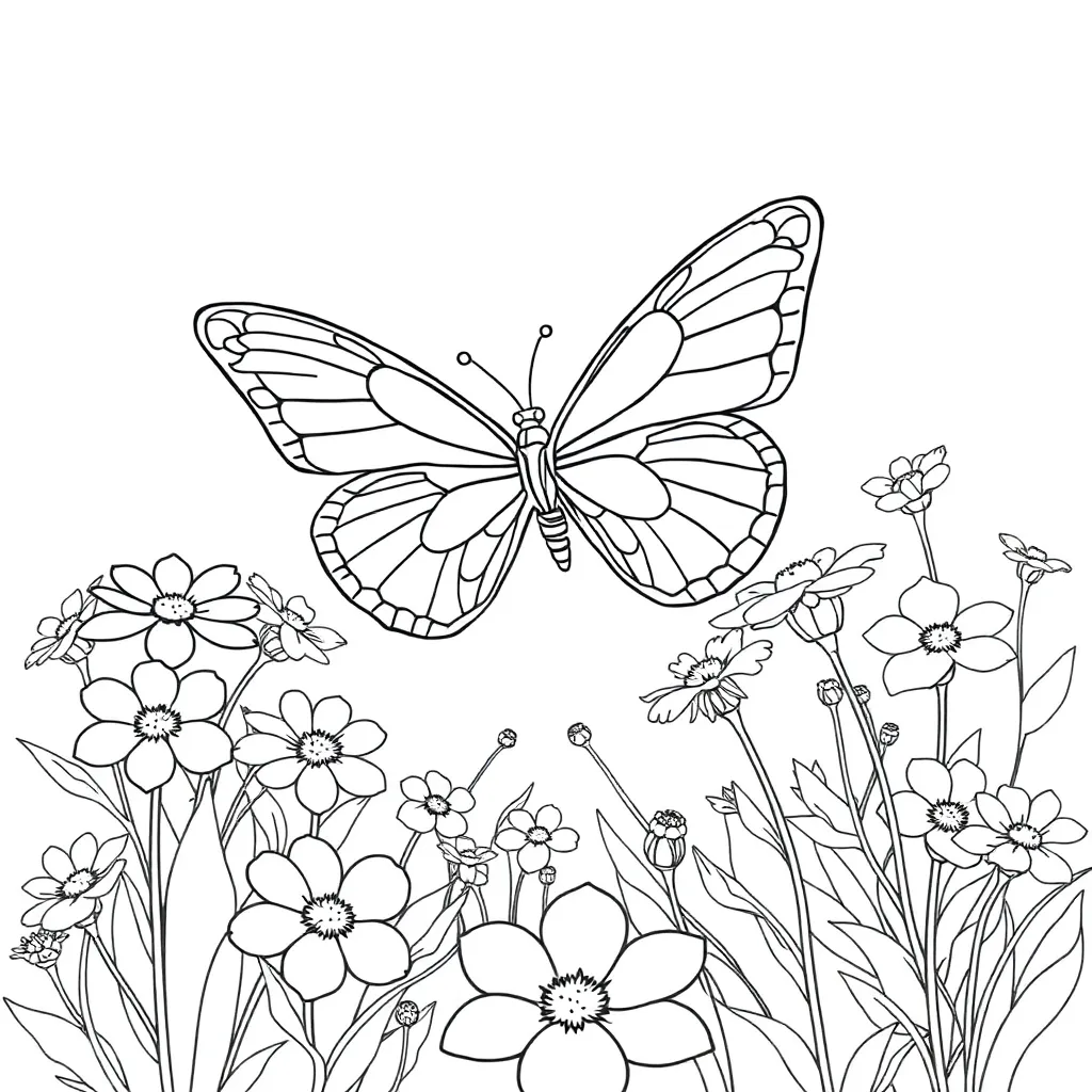 Butterfly coloring page