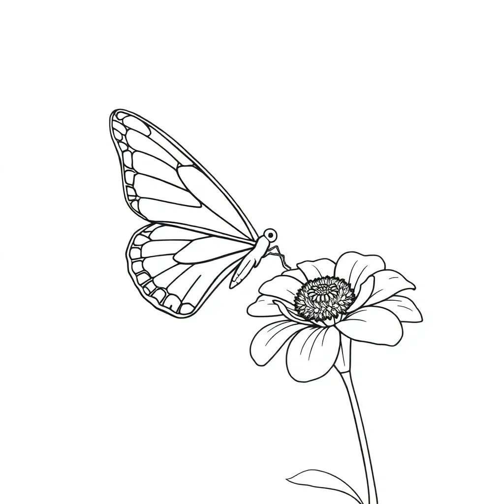Butterfly coloring page