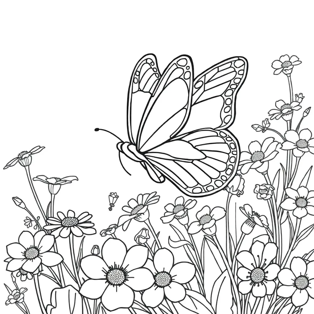 Butterfly coloring page