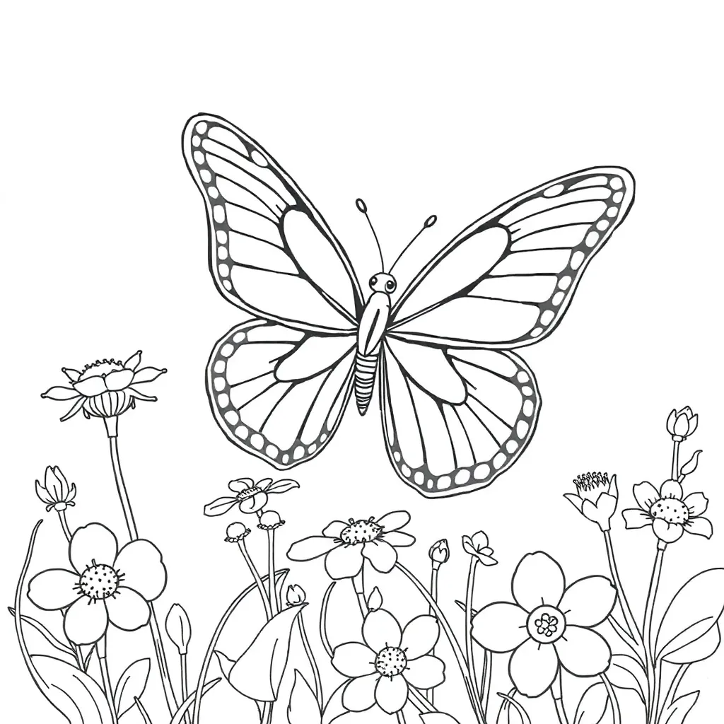 Butterfly coloring page