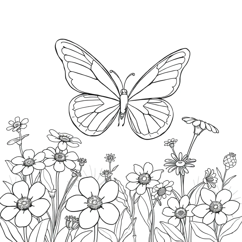 Butterfly coloring page