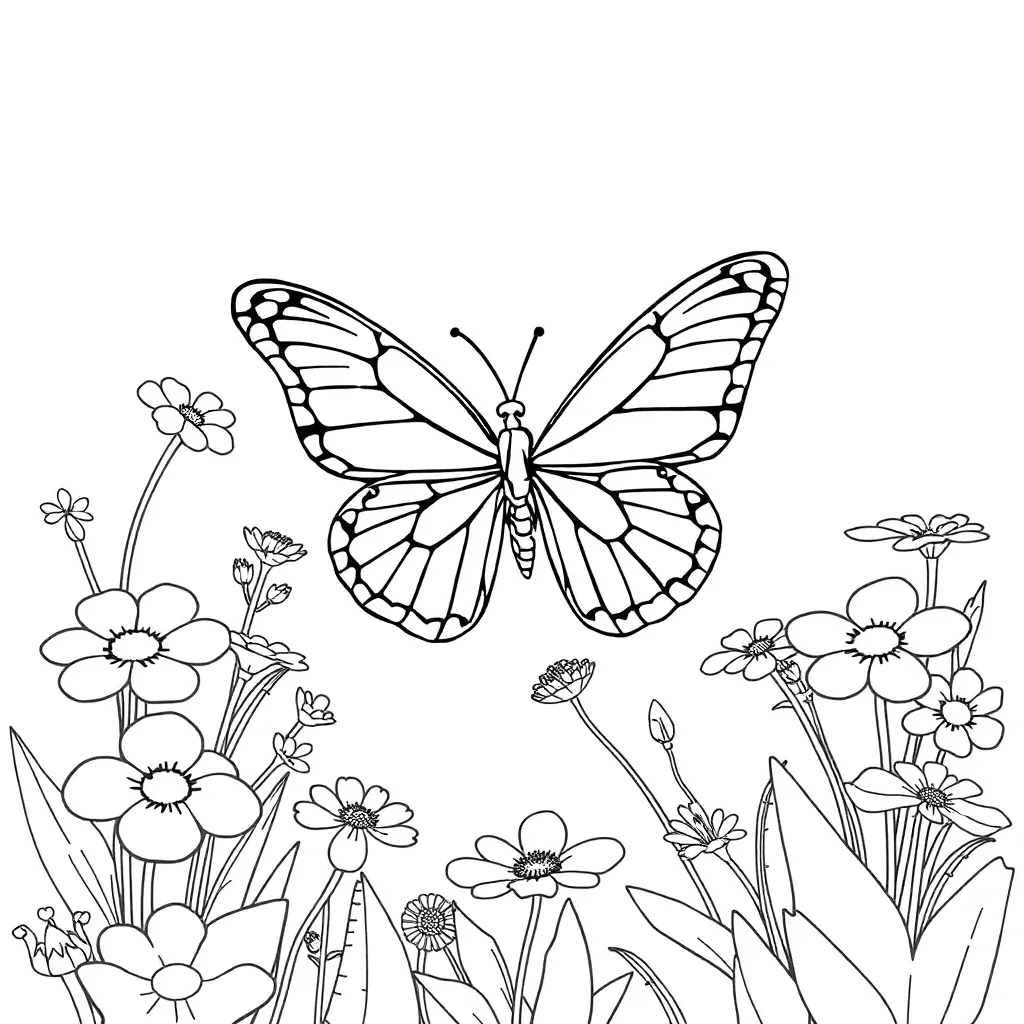 Butterfly coloring page