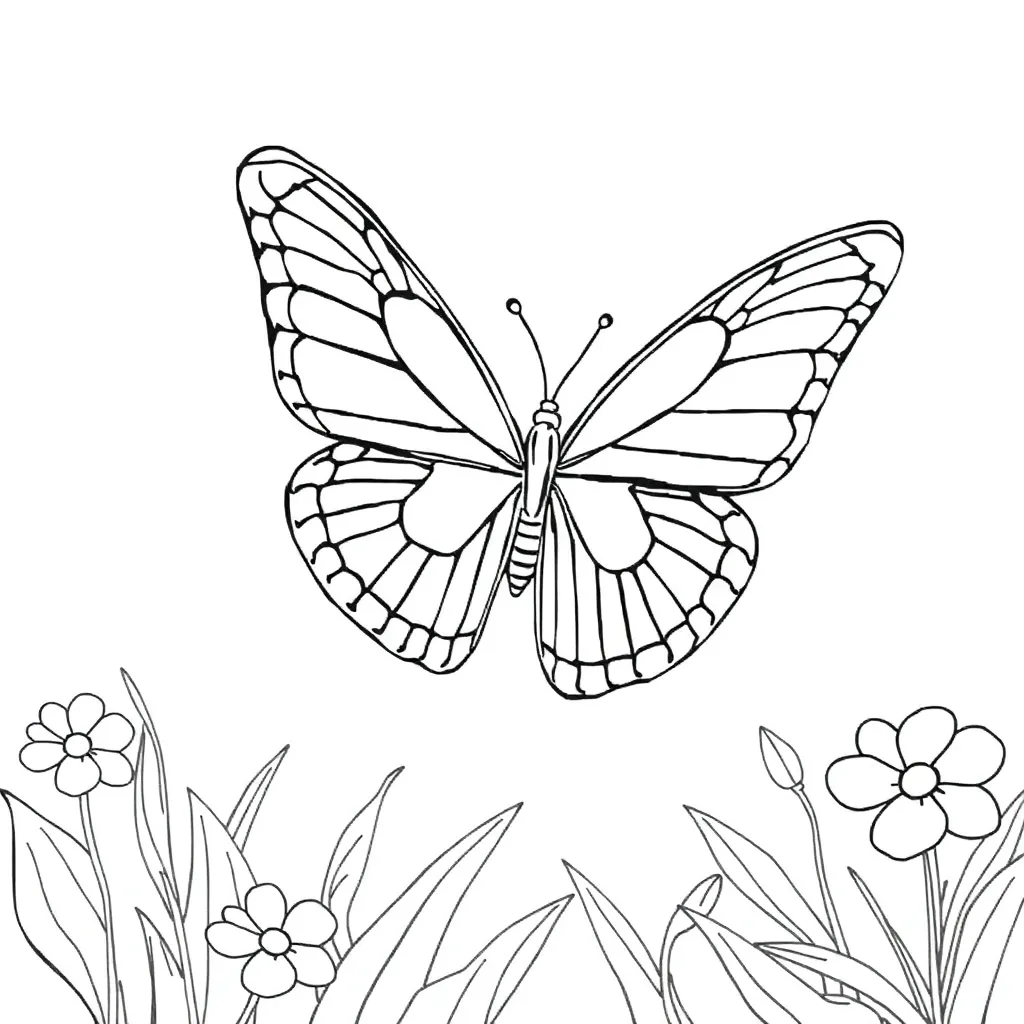 Butterfly coloring page