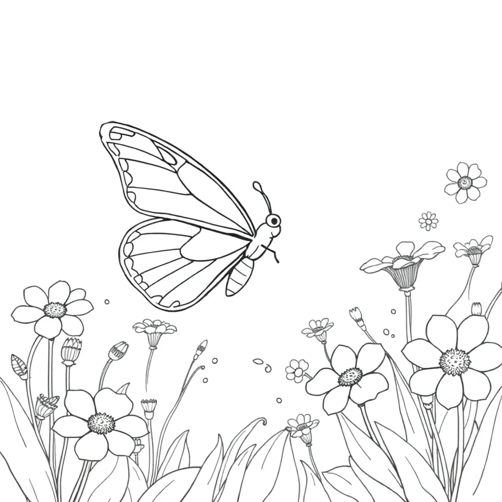 Butterfly coloring page