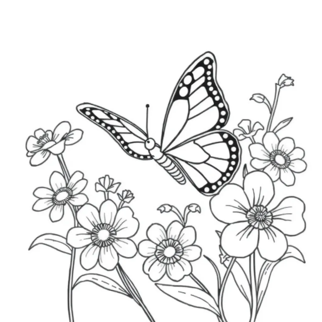 Butterfly coloring page