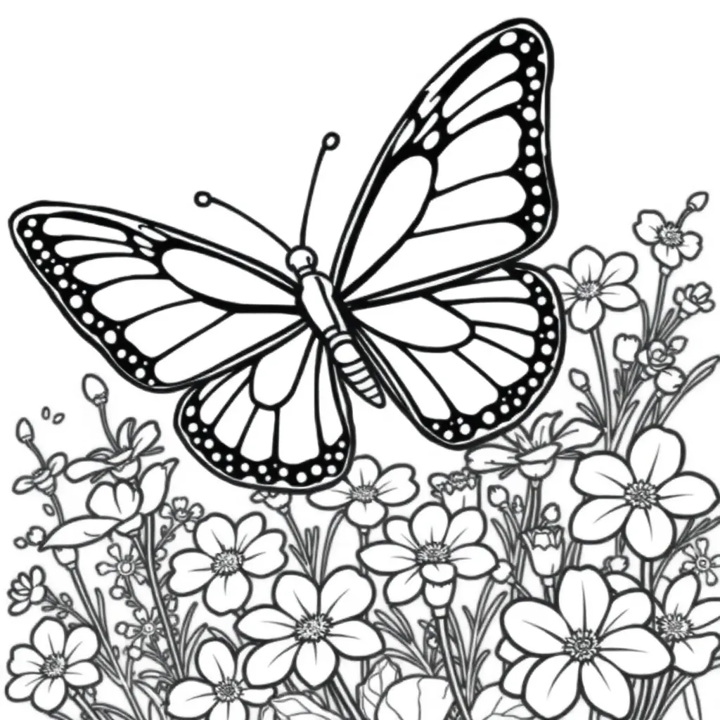 Butterfly coloring page