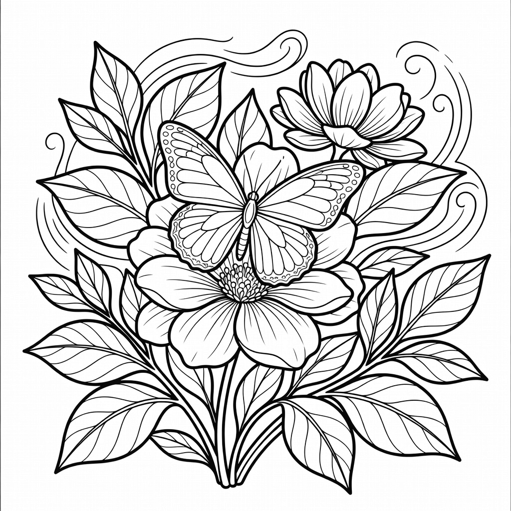 Butterfly coloring page