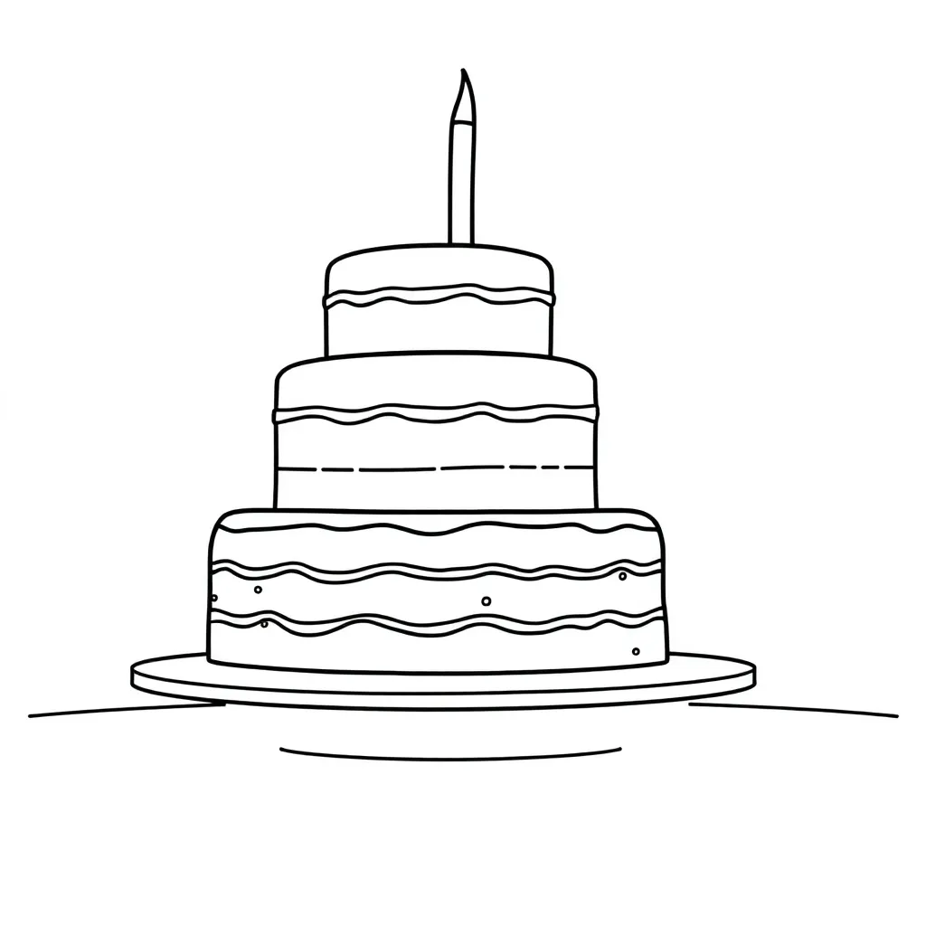 Cake coloring page