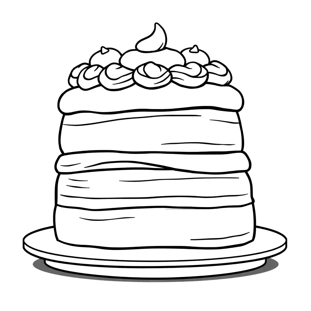 Cake coloring page