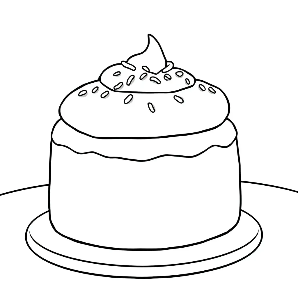 Cake coloring page
