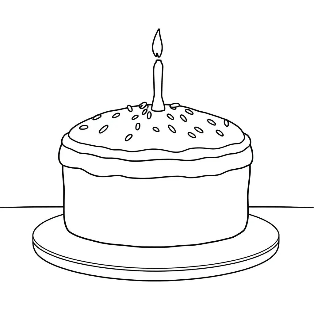 Cake coloring page