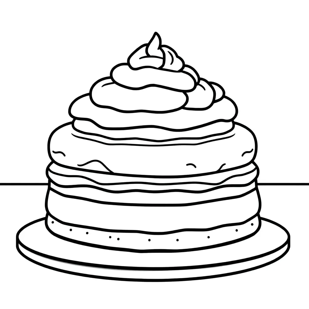 Cake coloring page