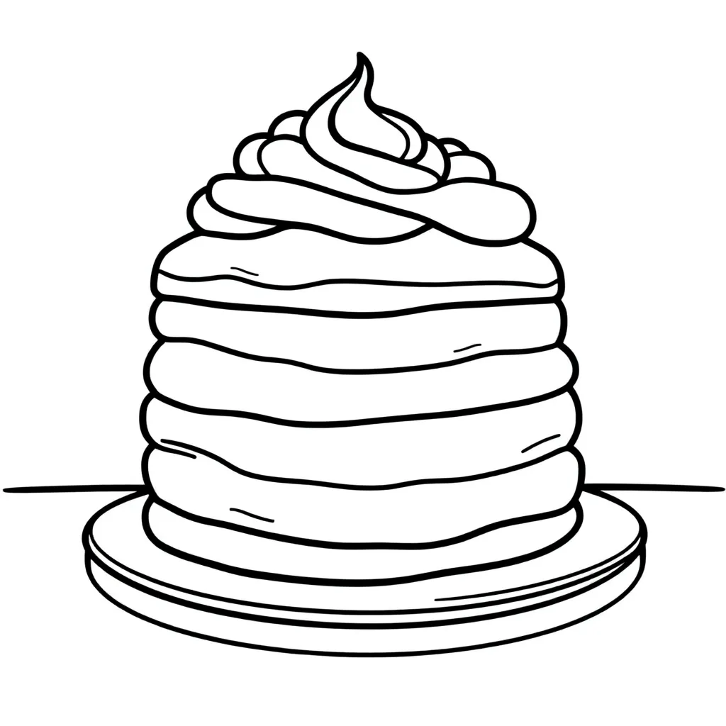 Cake coloring page