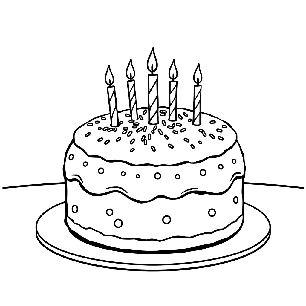 Cake coloring page