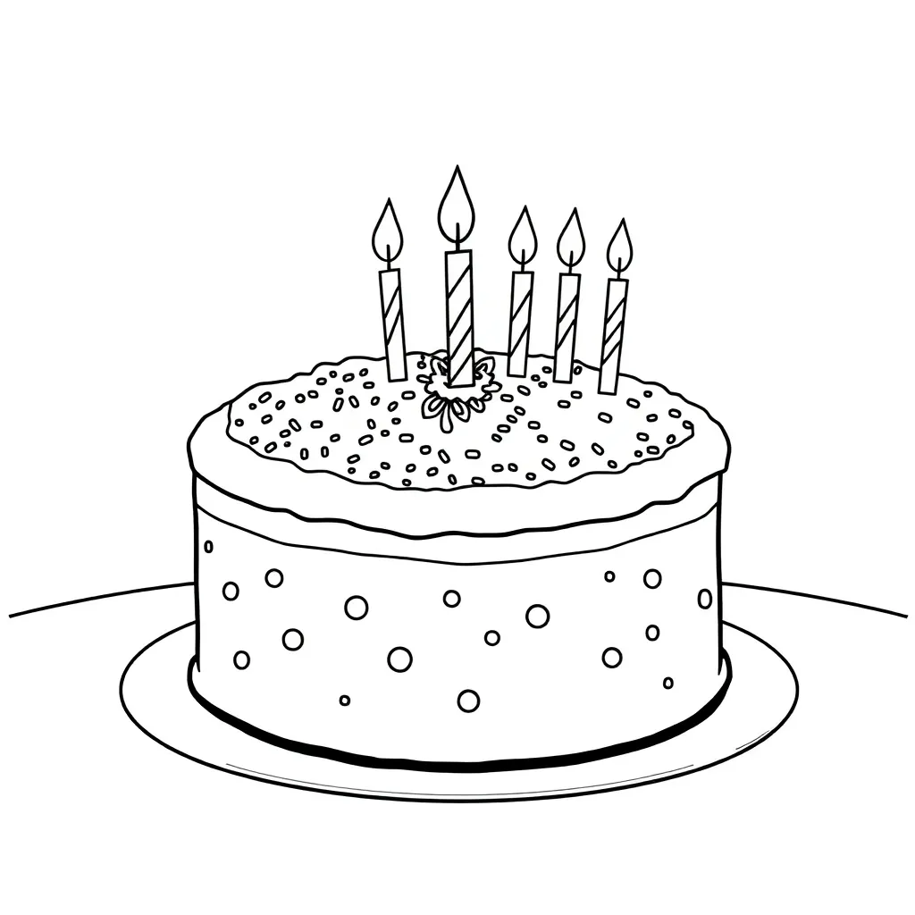 Cake coloring page