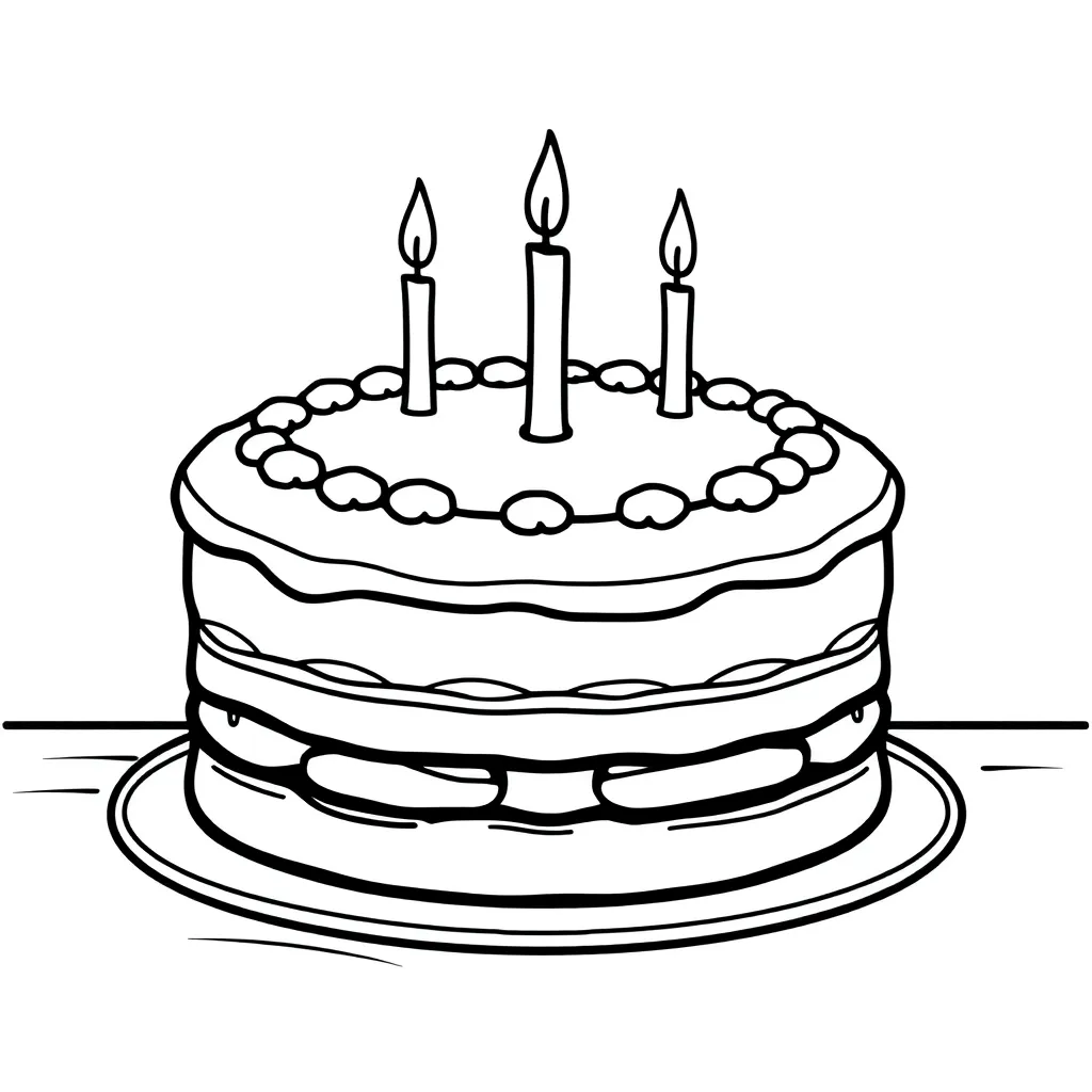 Cake coloring page