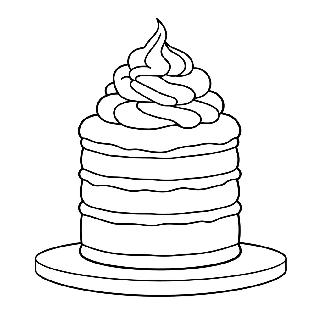 Cake coloring page
